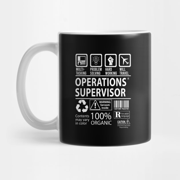 Operations Supervisor T Shirt - MultiTasking Certified Job Gift Item Tee by Aquastal